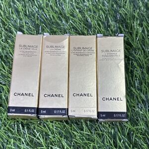 Chanel Sublimage Skincare Bundle 4pc Mini Set La Creme Eye Cream Essence NIB